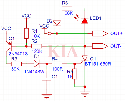 充電器防反接電路,充電防反接電路圖-KIA MOS管